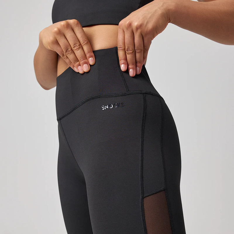 High Waist Leggings Mesh - Hosen - Breiter Bund