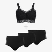 Cozy and Cute Plus Size Bundle - Spitzen - BH Plus Size - High Waist Hipster mit Spitze