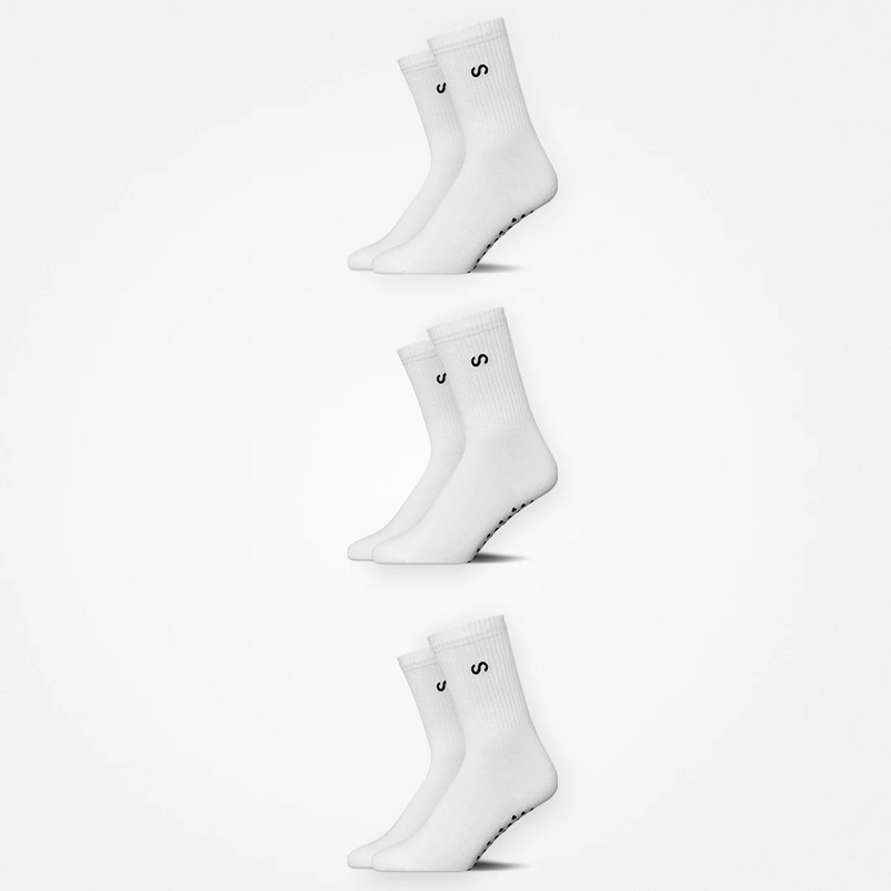 {"alt": "Pilates Socken - Socken - Weiß (Logo)", "quantity":"3"}