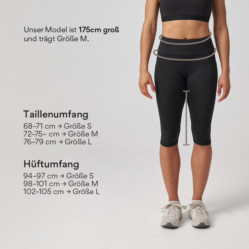 Capri legging | Zwart