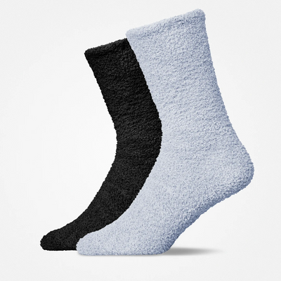 Chaussettes douces - Chaussettes - Mix (Noir/Gris)