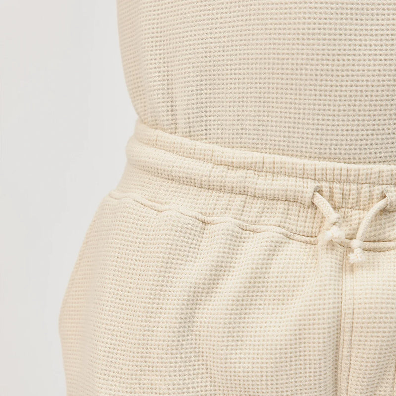 Schlafanzug Unterteil Waffle Herren kurz - Hosen - Flexibler Bund