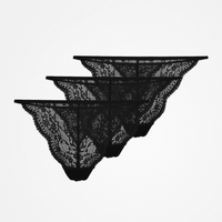 Kanten string - Onderbroek - Zwart