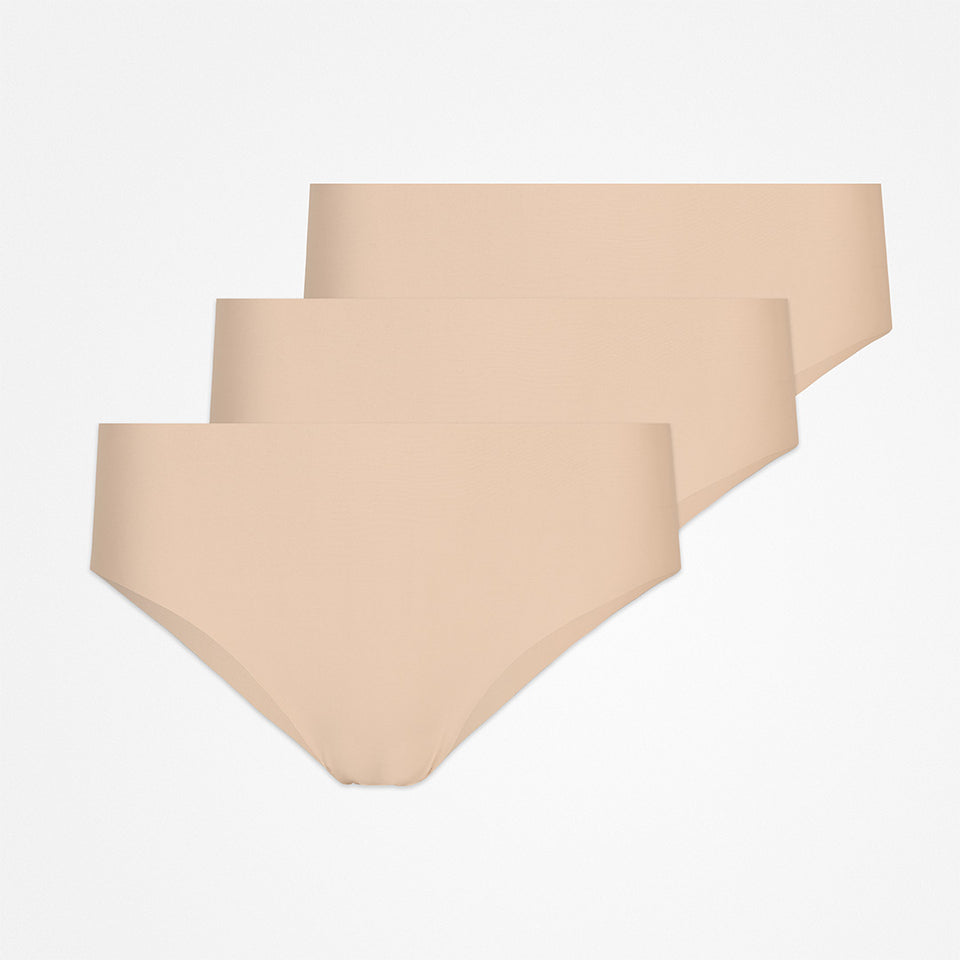 Mutande culotte a vita alta in microfibra - Mutande - Beige chiaro