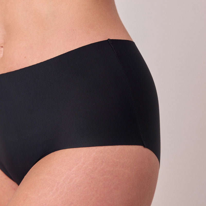 Microfiber High Waist Seamless Hipster | Schwarz