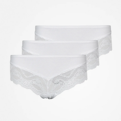 Hipster Panties avec dentelle - Sous-vêtements - Blanc