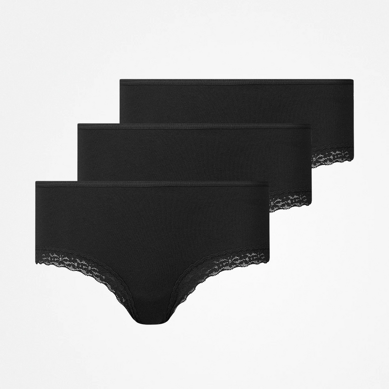 Snocks Hipster Panties mit Spitze aus Bio-Baumwolle