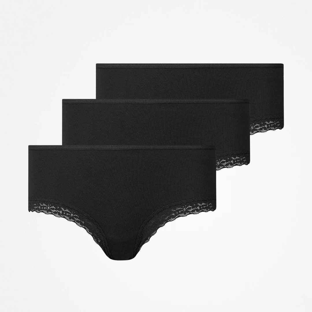 Mutande culotte con pizzo - Mutande - Nero (pizzo)