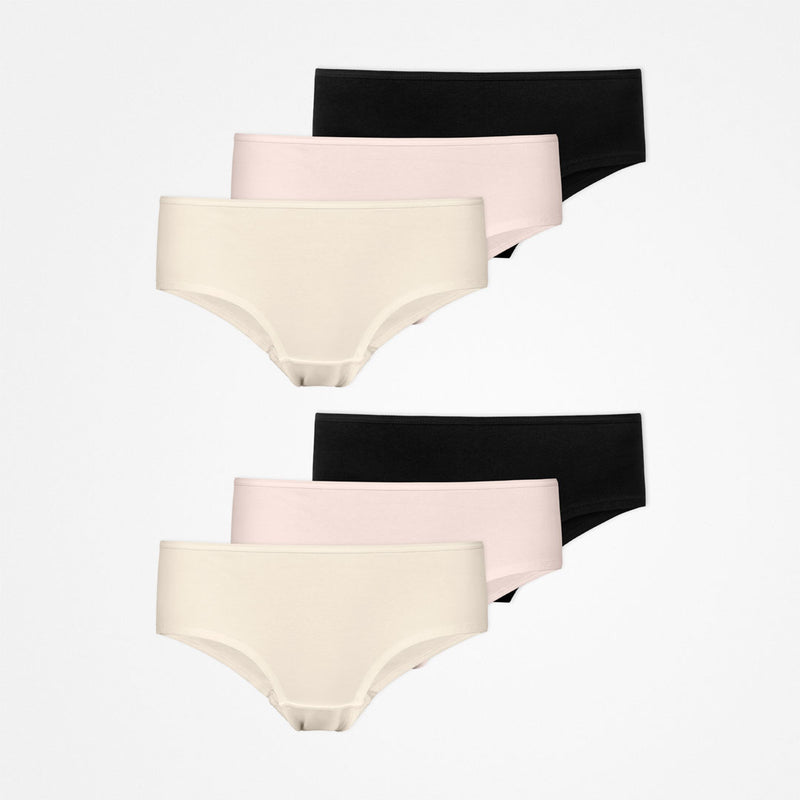 {"alt": "Hipster Panties - Unterhosen - Mix (Hellbeige/Rose/Schwarz)", "quantity":"2"}