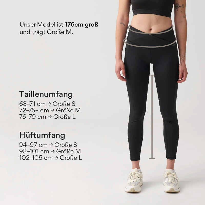 High Waist Leggings V Cross - Hosen - Passform