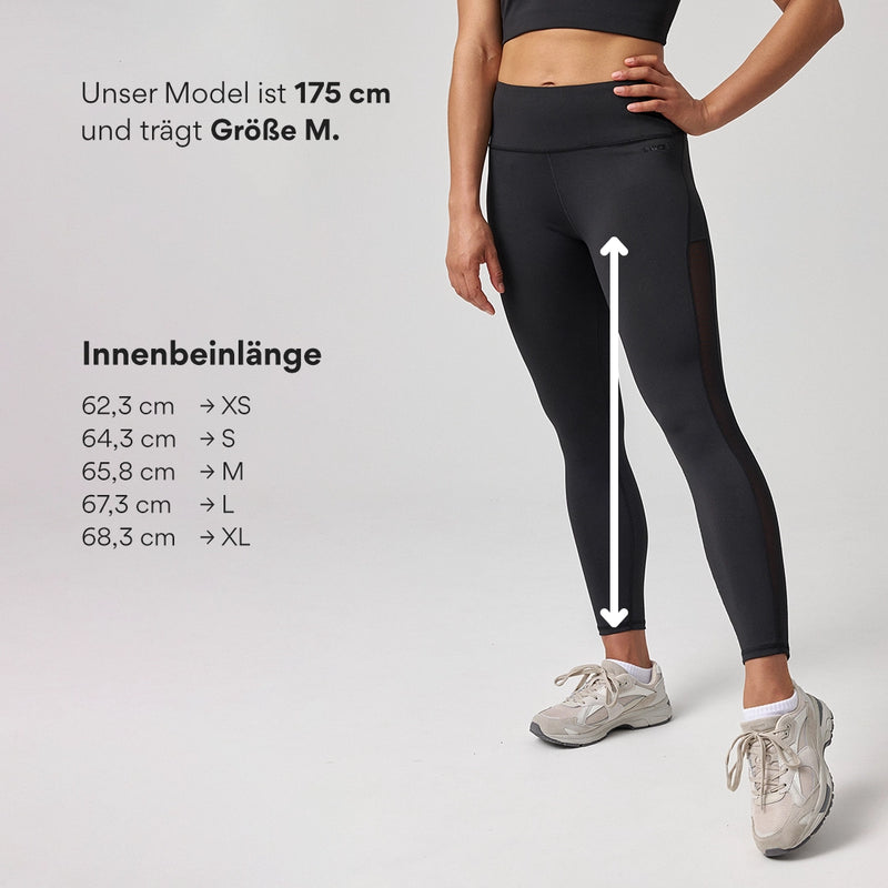 High Waist Leggings Mesh - Hosen - Passform