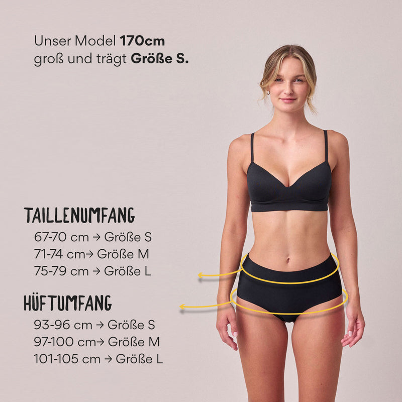 High Waist Hipster Panties aus Mikrofaser - Unterhosen - Passform