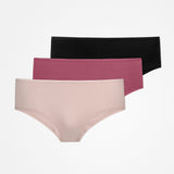 Hipster Panties - Sous-vêtements - Mix (Abricot/Mauve/Noir)