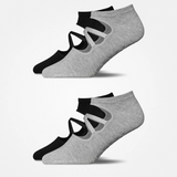 {"alt": "Pilates Socken mit Riemchen - Socken - Mix (Schwarz/Grau)", "quantity":"2"}