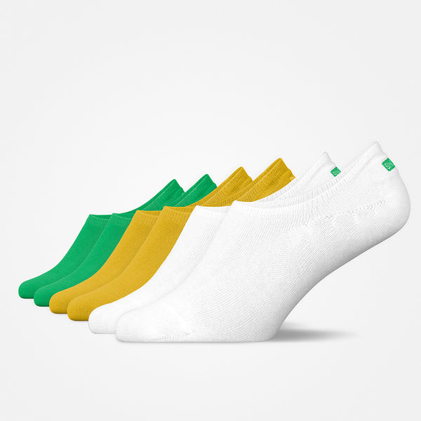 Füßlinge - Socken - Mix (Grün/Weiß/Gelb)