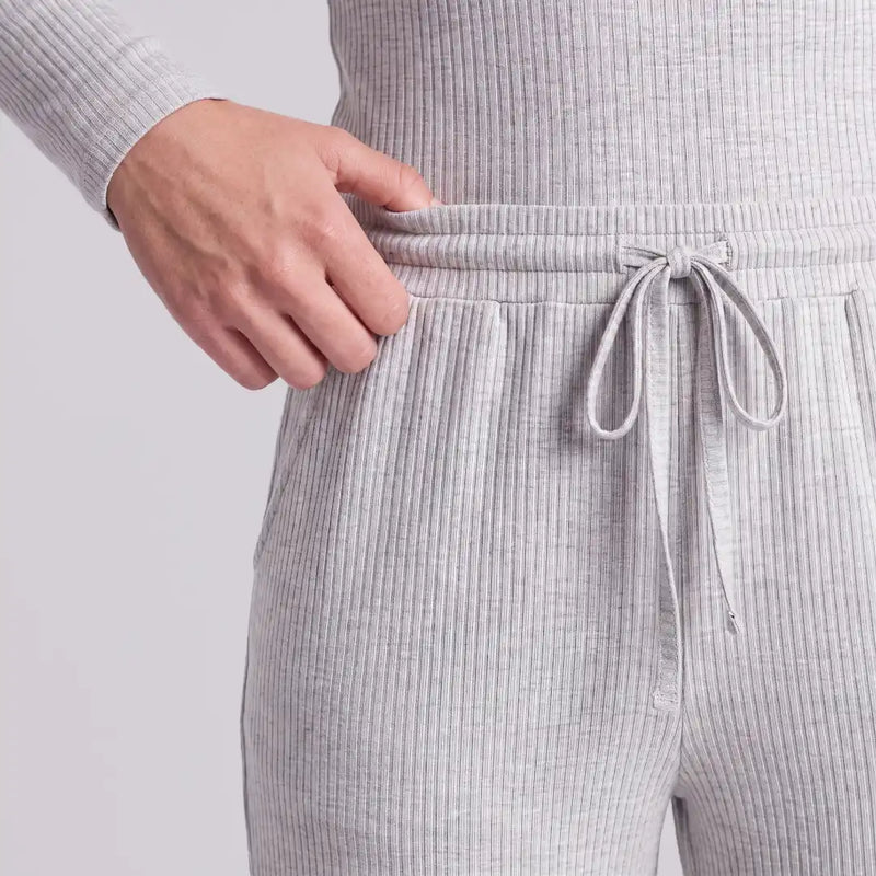 Loungehose Damen Rippstruktur - Hosen - 