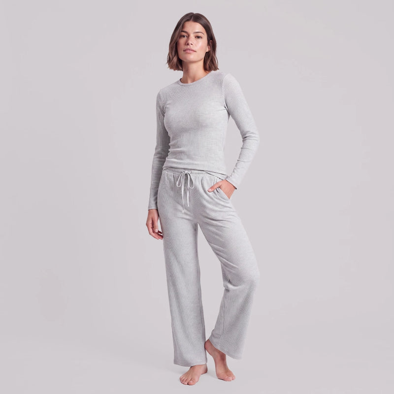 Loungehose Damen Rippstruktur - Hosen - 