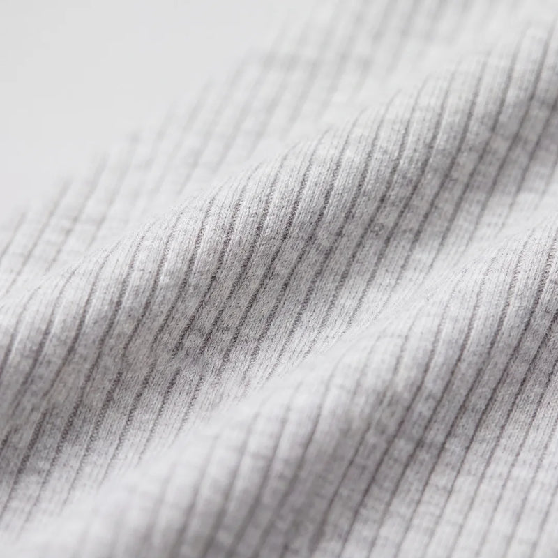 Pantalon lounge pour femmes en maille côtelée | Gris clair chiné