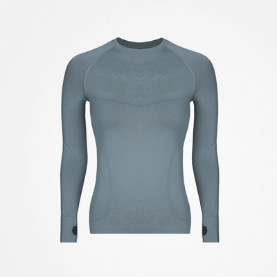 Sportshirt langarm Damen - Oberteile - Taubenblau