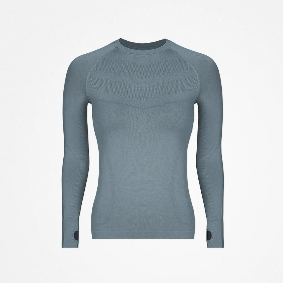 T-shirt de sport manches longues femme - Hauts - Bleu pigeon