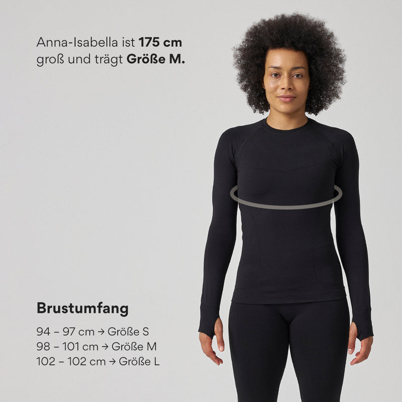 Sportshirt langarm Damen - Oberteile - Passform