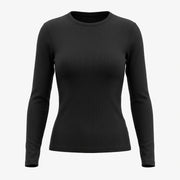Langarmshirt Damen Rippstruktur - Oberteile - Schwarz