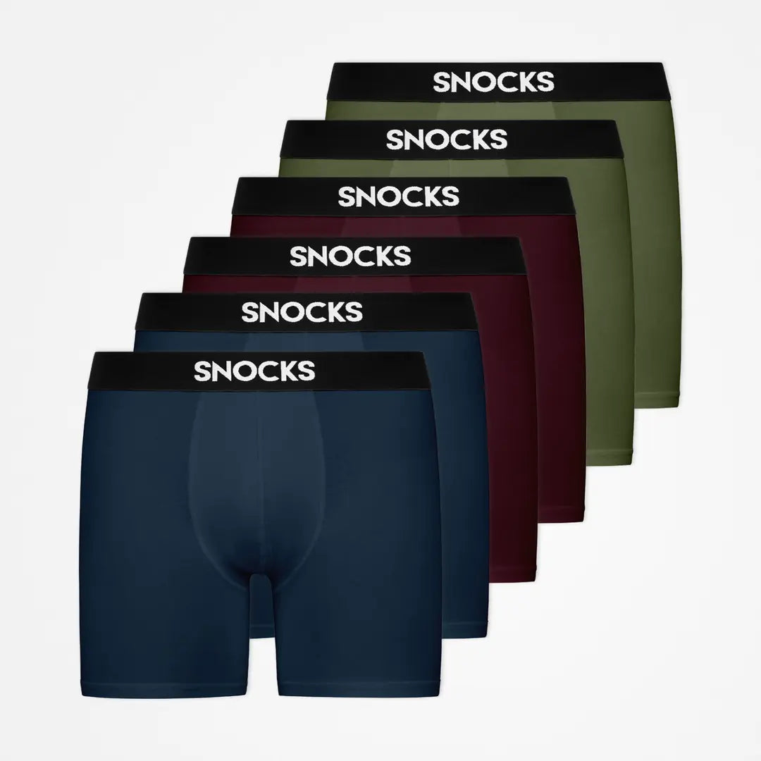 Boxers longs - Sous-vêtements - Mix (Rouge/Olive/Bleu)