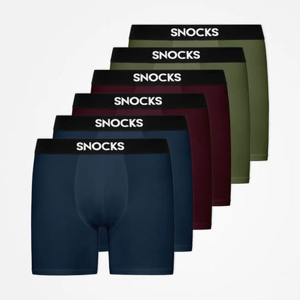 Boxers longs - Sous-vêtements - Mix (Rouge/Olive/Bleu)