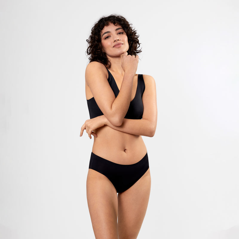 SNOCKS x femtis Period Panty - NOLA Seamless | Zwart