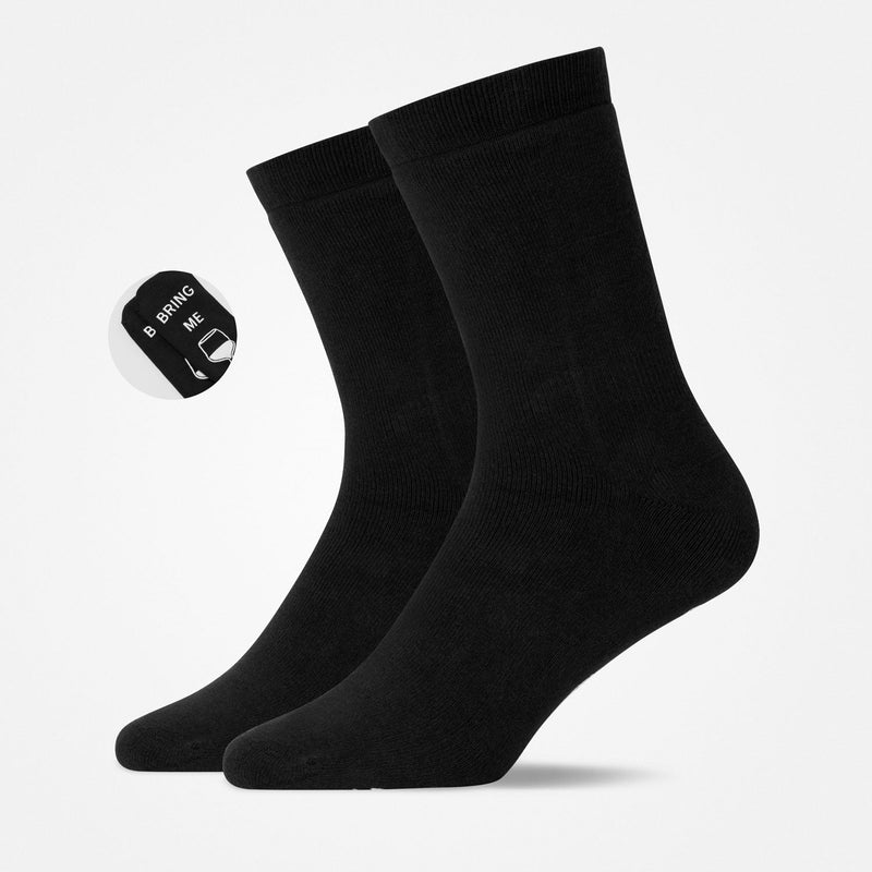 Antislip sokken - Sokken - Zwart (Bring Me Wine)