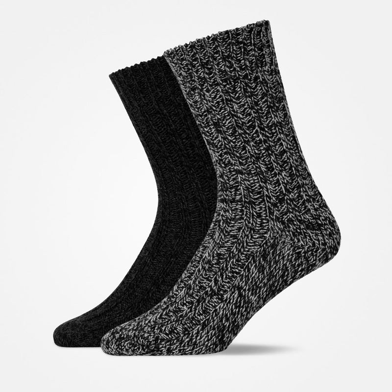 Noorse sokken - Sokken - Mix (Grijs/Zwart)