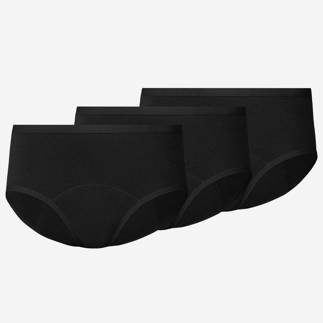 {"alt": "Perioden Hipster Panty STRONG - Periodenunterwäsche - Schwarz", "quantity":"3"}