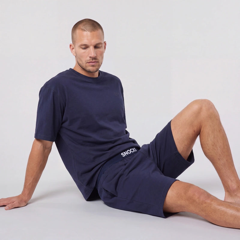 Set pigiama uomo corto | Blu scuro