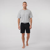 Ensemble pyjama homme court | Mix (Noir/Gris clair chiné)