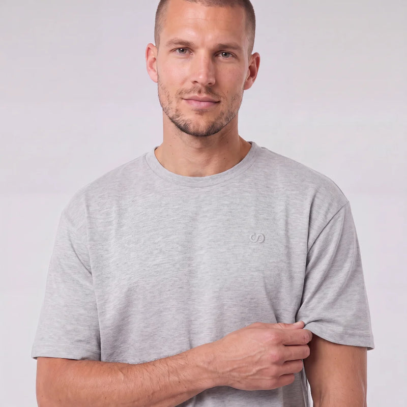 Ensemble pyjama homme court | Mix (Noir/Gris clair chiné)