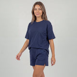 Schlafanzug Set Damen kurz - Kleidung -Dunkelblau