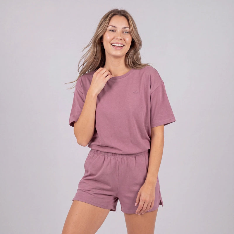 Set pigiama donna corto | Malva polveroso
