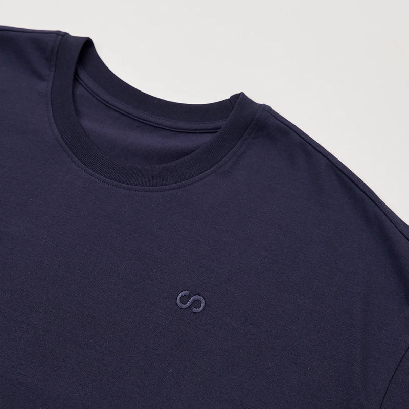 Piżama męska, krótki rękaw | Granatowa