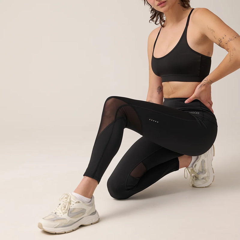 High Waist Leggings Reflective -  Hosen - Mesh Einsatz