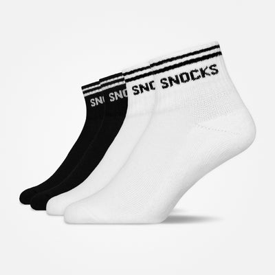 Retro Sneaker Sokken - Sokken - Zwart-Wit