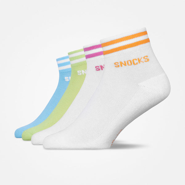 Retro Sneaker Socken mit Streifen - Socken - Mix (Hellblau/Weiß/Grün)