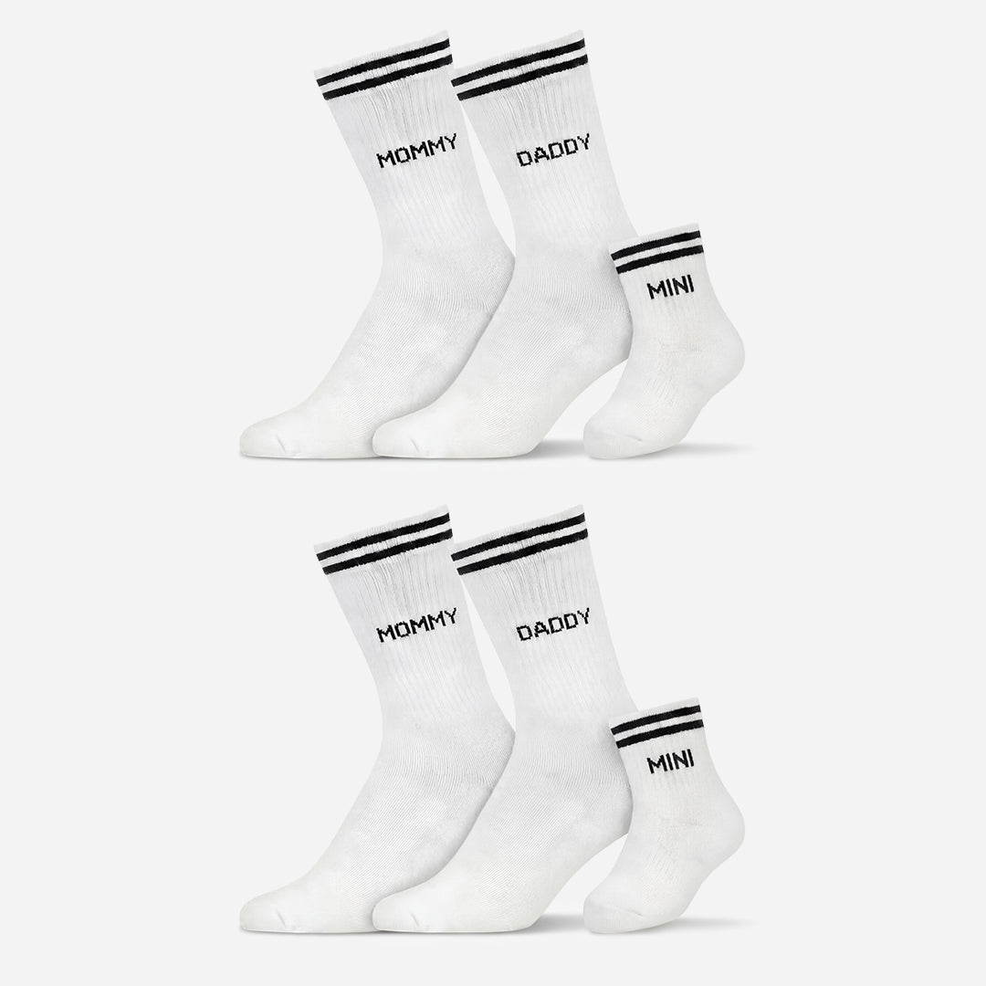 {"alt": "Familiensocken „Mommy, Daddy, Mini“ - Socken - Weiß", "quantity":"2"}