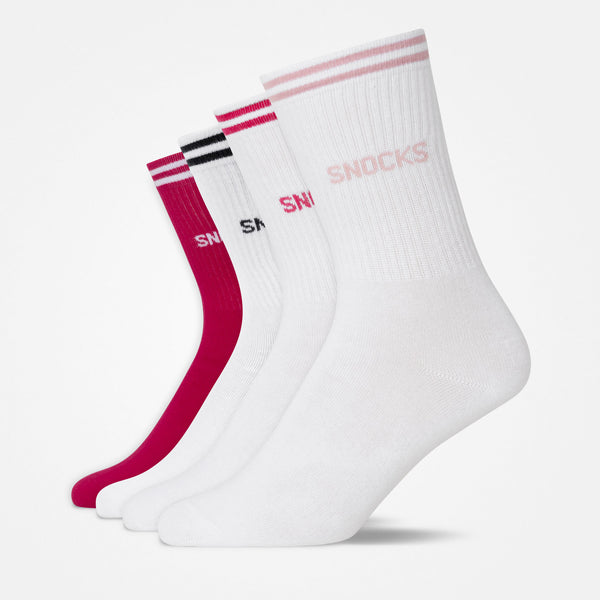 Hohe Sportsocken mit Streifen - Socken - Mix (Rosa/Pink/Weiß/Schwarz)