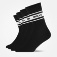 Hohe Sportsocken mit Streifen - Socken - Schwarz (Retro)