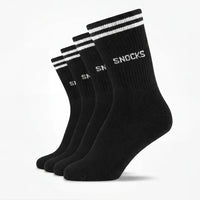 Hohe Sportsocken mit Streifen Kinder - Socken - Schwarz