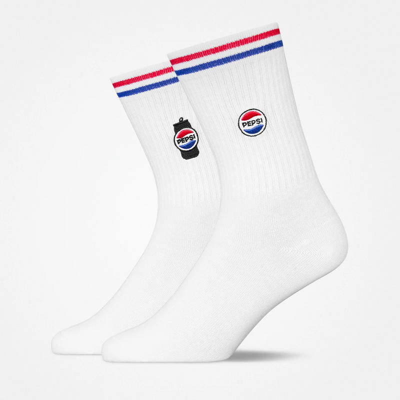 Hohe Sportsocken mit Streifen - Socken - Pepsi