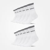 {"alt": "Hohe Sportsocken mit Streifen - Socken - Weiß", "quantity":"3"}