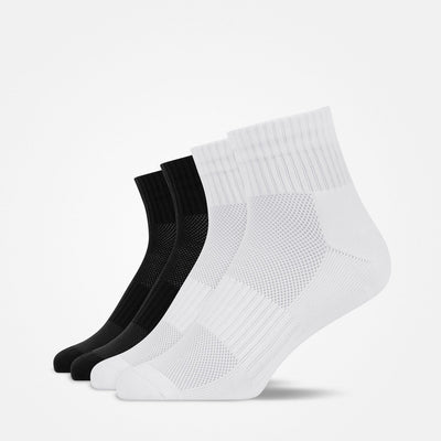 Halfhoge hardloopsokken - Sokken - Zwart en wit