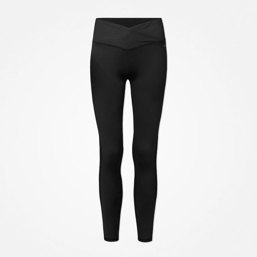 Leggings Vita Alta V Cross - Pantaloni - Nero