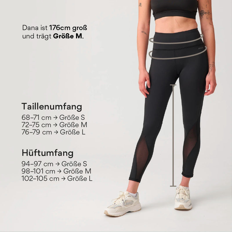 High Waist Leggings Reflective -  Hosen - Passform